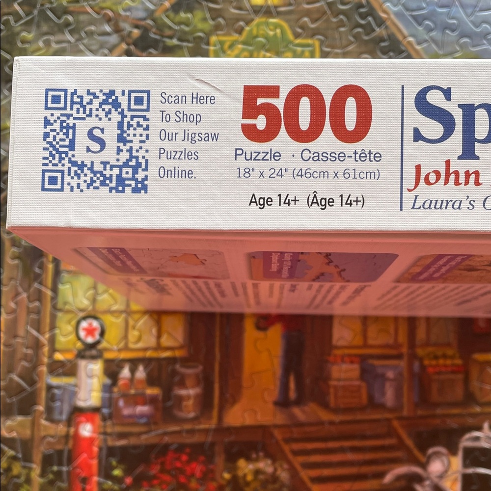 Spilsbury 500-Piece Puzzle - Laura’s General Store with Classic Yellow Car - Picture 2 of 10